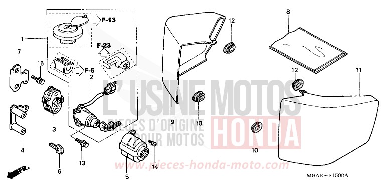 COUVERCLE LATERAL von Shadow Aero NOIR (NH1X) von 2001